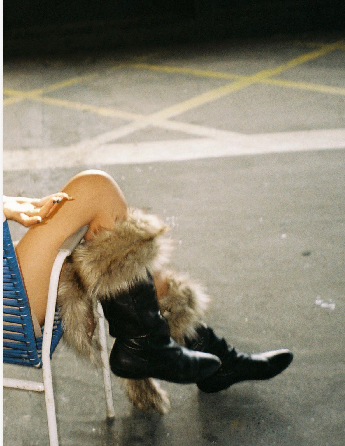 Faux Fur Kilt Socks